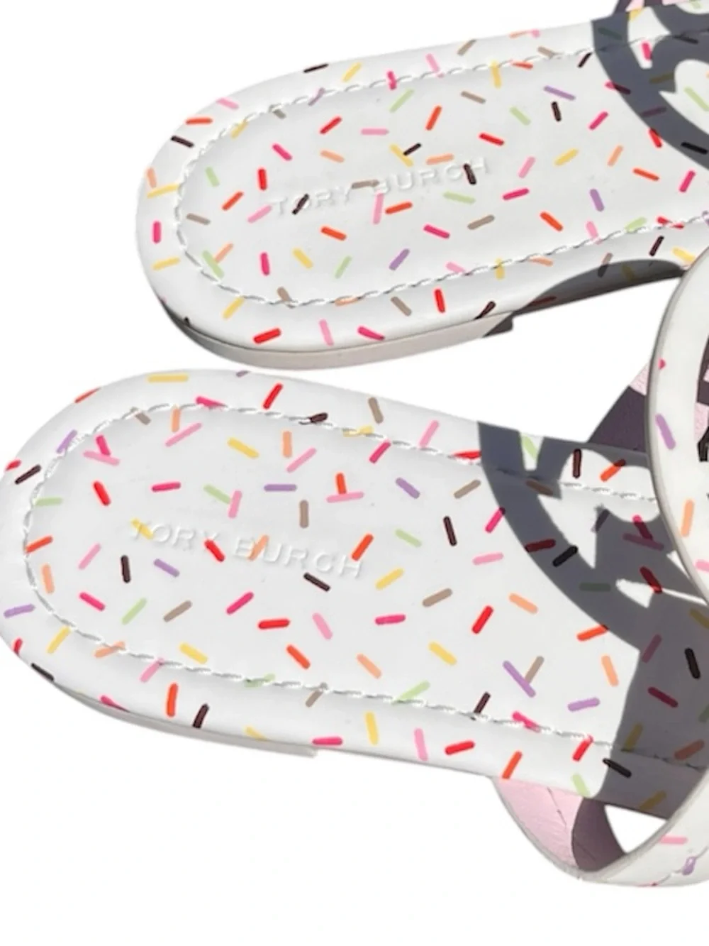 Tory Burch Women’s Limited Edition Miller Rainbow Sprinkle Sandals Size 9.5